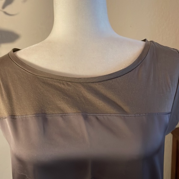 Loft - NWT sleeveless top - part tee/part faux satin - size X small - Picture 2 of 8